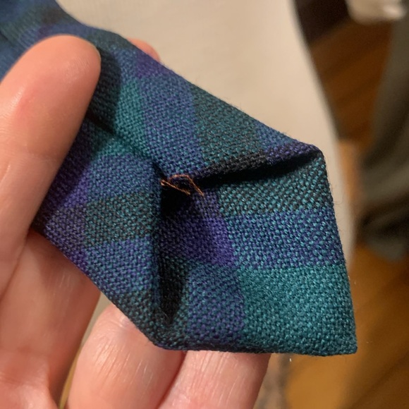 SCOTLAND WOVEN WOOL NECKTIE TARTAN CLAN MARSHALL PLAID VIBTAGE - Picture 9 of 13